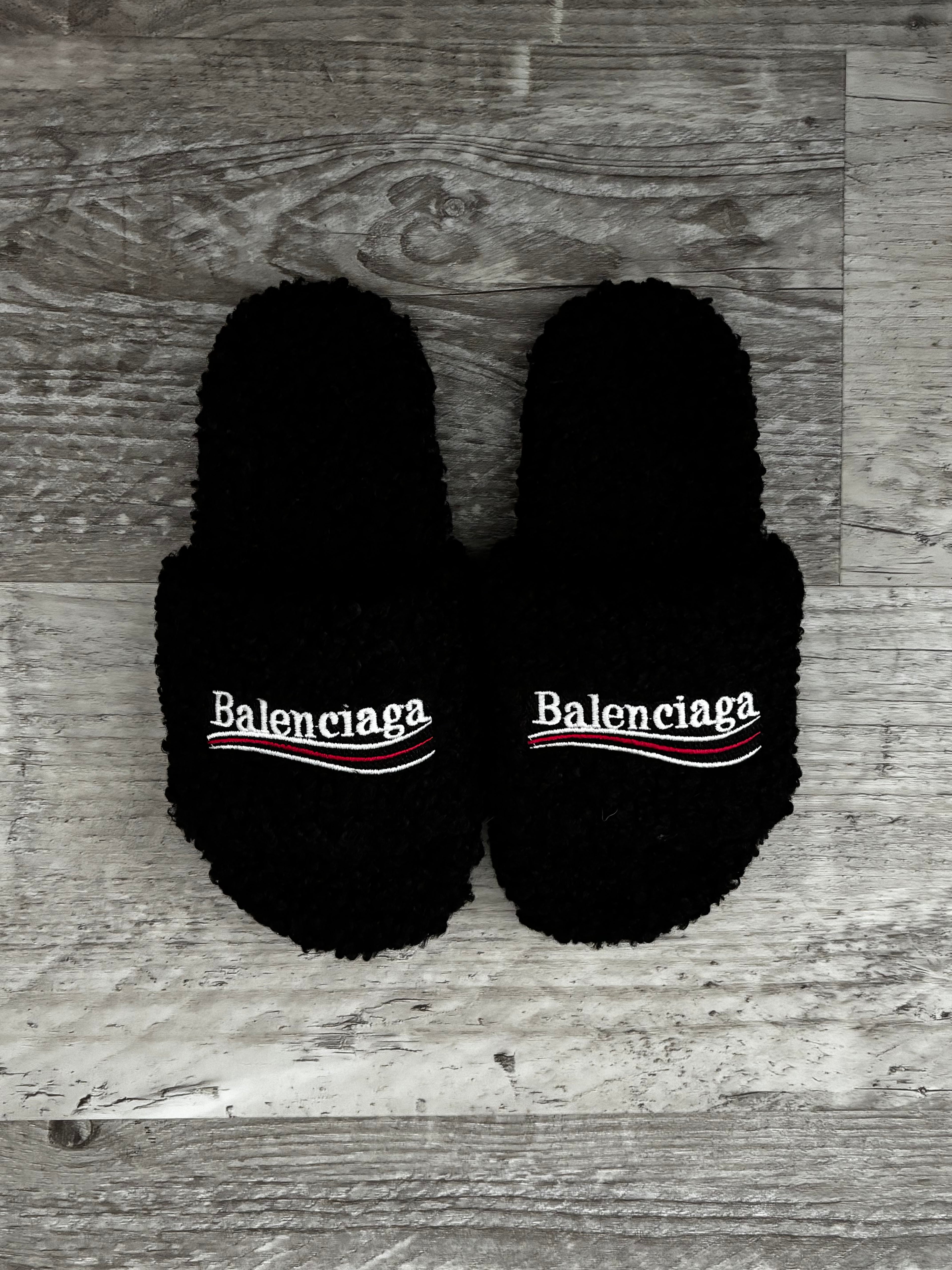 Balenciaga Fur Slides