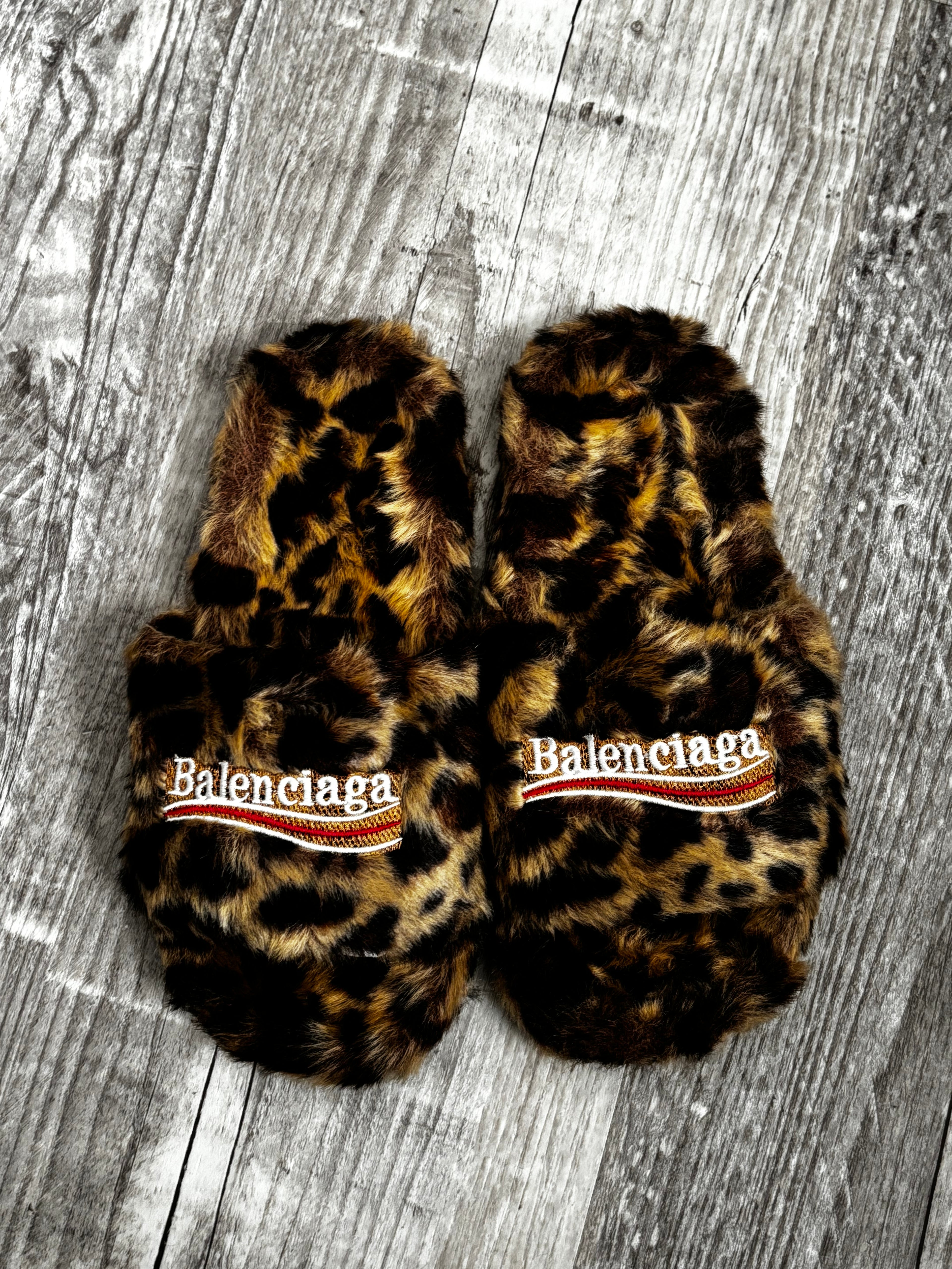 Balenciaga Fur Slides